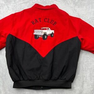 VTG Santa Fe Westark Square Body Truck Jacket 2XL Red Black Workwear ColorBlock